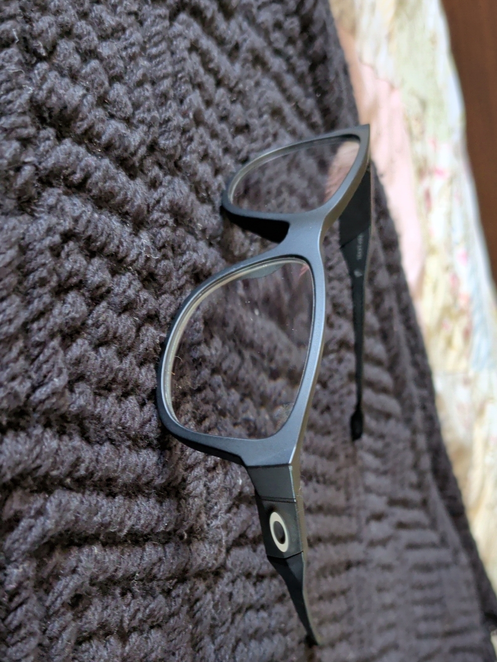 Oakley Men's Black Rectangular Eyeglass Frames